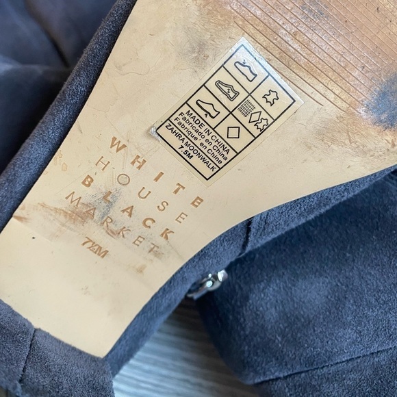 WHBM Zahra Moonwalk Leather suede over the knee grey boot inside zipper size 7.5 - Picture 13 of 14